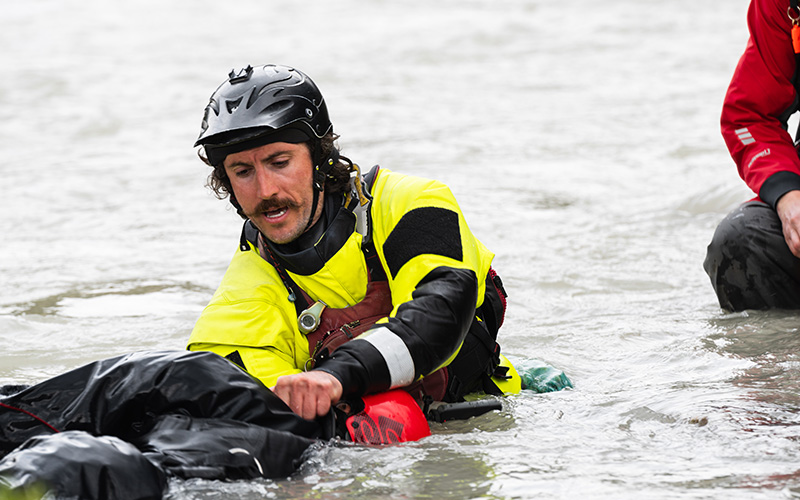 instructor in water